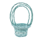 Set 3 Cosuri din Rachita Forma Palarie cu Aschii de Lemn Verde